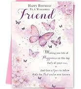 MOROLURU Birthday Card for Friend, Best Friend Birthday Card, Birthday Gifts for Bestfriend, Beau...