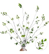 Waipfaru 4PCS Artificial Ficus Branches for Vase, Faux Greenery Stems for Vase Filler, 47in Reali...