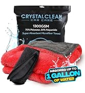 Microfiber Towels for Cars - 1300GSM X Large Size Double Twisted Loop 2pcs - 70/30 Blend Quick Dr...