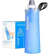 Burtrail 1.0L Collapsible Water Filter Bottle, BPA-Free Ultralight & Durable Squeeze Bottle with ...