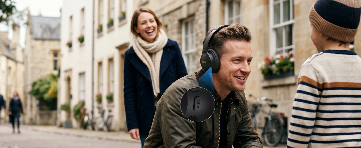 1Mii AI Y8+ Noise Cancelling Headphones Bluetooth 6.0