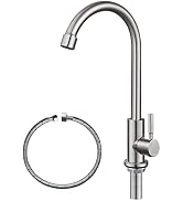 Cold Water Only Faucet SUS304 Stainless Steel Faucet for Kitchen Sink