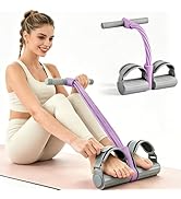Rantuia Resistance Bands with Handles, Adjustable Foot Pedal Resistance Band, 6-Tubes Pure Natura...