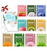 CAKAILA Face Sheet Mask Skincare,Hydrating Spa Face Mask For Sensitive Skin,Moisturize,Nourish fo...