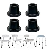Shower Chair Leg Caps Replacement Feet Heavy Duty 4 Pack Shower Chair Tips Replacement Rubber Fee...