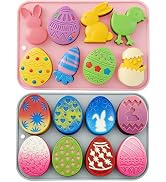 Easter Egg Silicone Molds, 2Pack Egg Bunny Carrot Shapes Non-stick Silicone Mold for DIY Chocolat...