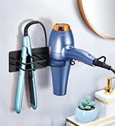 Hair Dryer Holder Wall Mount, Hair Straightener Holder Hairdryer Holder for Bathroom, Blow Dryer ...