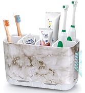Boperzi Electric Toothbrush Holder for Bathroom Organizer Countertop, Detachable Anti-Slip Toothp...