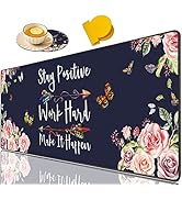 Large Game Mouse Pad + Coffee Coaster + Round Handle Clip, Stay Positive Work Hard and Make It Ha...
