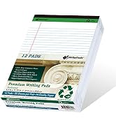 KAISA Thick Legal Pad Premium Writing Pads With Thick Chipboard Back Support, Wide Ruled 8.5x11 i...