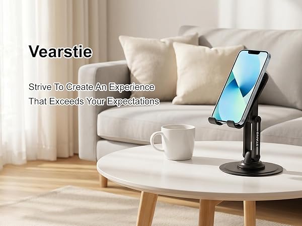 360 degree rotatable phone stand, adjustable phone holder