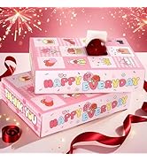 5 Pack DIY Gift Boxes with 12 Compartments, Pink Party Favor Treat Box for Birthday, Mother's Day...