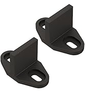 JUBEST Black Aluminum Floor Guide for Sliding Barn Door Hardware Set of 2