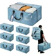 WORKPRO 6 Pack Extra Large Moving Bags with Zippers & Carrying Handles Backpack Straps, Heavy-Dut...