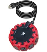 The OSKOS 10-Outlet Power Strip with a 5-Foot Power Cord Features an on/Off Switch and a Circuit ...