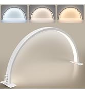 Noverlife 29in Half Moon Light for Nail Desk, 35W 2520 Lumen Manicure Nail Tech Lamp 3 Color Led ...