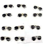 Seadiquiet 20 Pcs Black Enamel Sunglasses Charms Pendants Jewelry Accessories,DIY Fun and Sophist...
