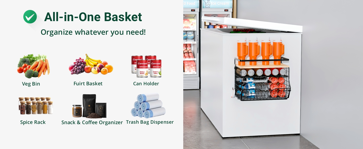 Fridge magnetic organizers magnetic fruit basket vegetable storage containers onion potato bins