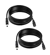 14AWG DC 5.5mm x 2.5mm Male to Female Power Extension Cable, 12V/24V High Current DC Power Cord 2...