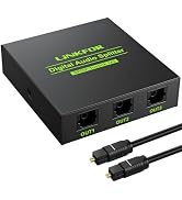 LiNKFOR Digital Optical Audio 1x3 Splitter Digital SPDIF Toslink Optical Fiber Audio Splitter 1 i...