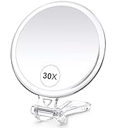 B Beauty Planet 30X Magnifying Mirror for Travel with Handle, Double-Sided 1X/30X Magnification H...