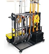 LCMWHOP Garden Tool Organizer - Heavy Duty Garage Storage and Organization with Wheels - Large Ga...