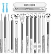 8PCS Blackhead Remover for Face, Pimple Popper Tool Kit, Comedone Pimple Extractor, Acne Whitehea...