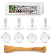 Mason Jar Fermentation Kit | Wide mouth Jar Lacto-Fermentation Pickling Kit |Includes 4 Fermentat...