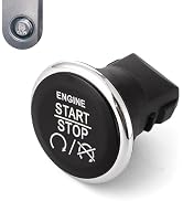 MOXRUQ Car Push Start Ignition Switch, Keyless Engine Start Stop Switch, Ignition Start Button Re...