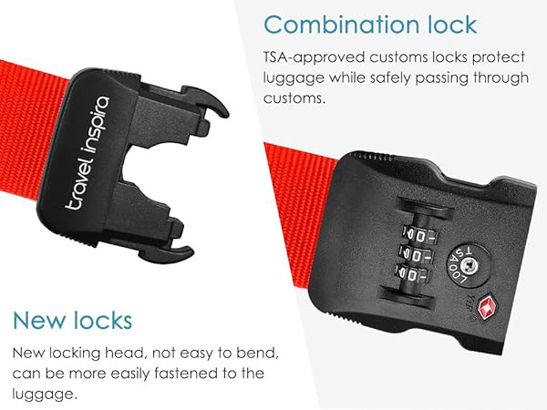 Travel Inspira Luggage Strap with TSA Combination Lock