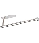 DIYZON Self Adhesive Paper Towel Holder Under Cabinet Mount, Wall Mount Paper Towel Roll Rack for...