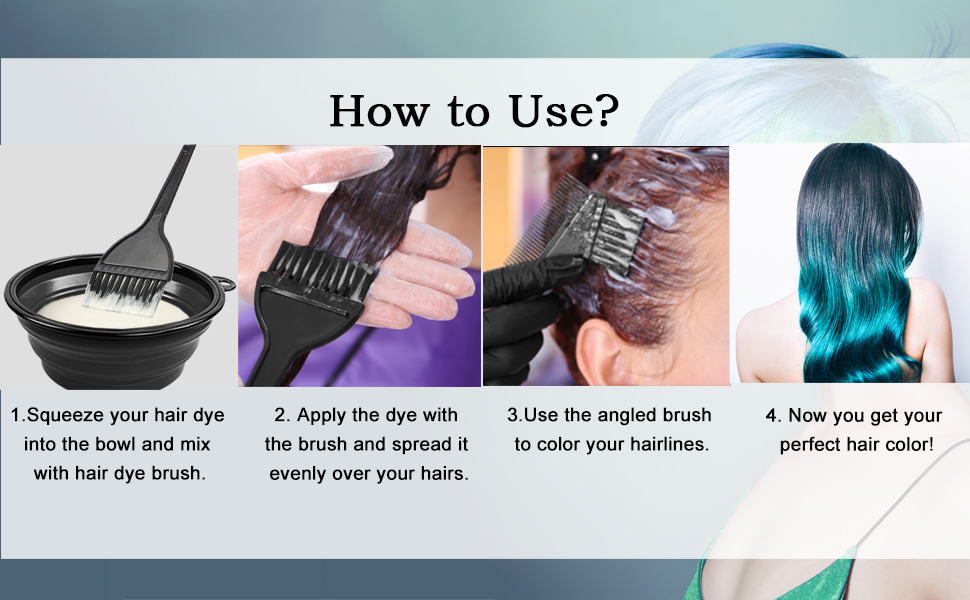 hair dye brush and bowl set