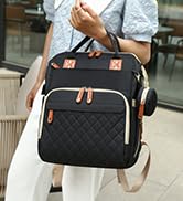 Diaper Bag with Changing Station, Waterproof 3 in 1 Baby Diaper Backpack with Foldable Changing P...