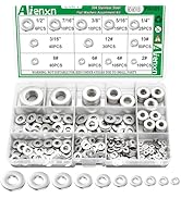 Aienxn 550PCS Flat Washers Assortment Kit, 12 SAE Sizes- 1/2, 7/16, 3/8, 5/16, 1/4, 3/16, 12#, 10...