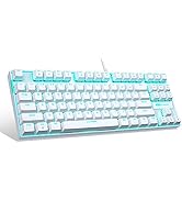 MageGee Mechanical Gaming Keyboard with Blue Switch, Compact 87 Keys Wired Computer Keyboard for ...