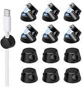 12 Pack Mini Magnetic Cord Organizer, Znben Cable Clips Self Adhesive Cable Management for Desk, ...