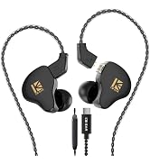 KBEAR KS1 USB C Headphones Wired Earbuds, Crystal Clear Sound Earphones for iPhone 15 Pro Max Plu...