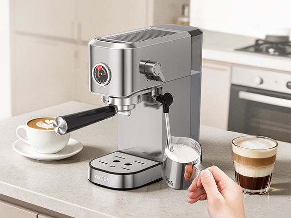 powerful steam wand 360 swivel froth milk latte art