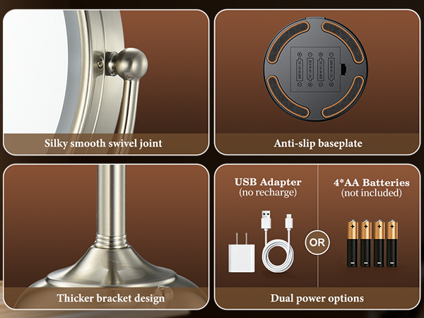 lighted makeup mirror