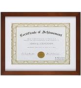Document Frame Certificate Frames Made of Solid Wood High Definition Glass and Display Diplomas 8...