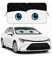 Car Windshield Sun Shade, Universal Fit Compact Sedan SUV, Classic Black | 59 x 27.5" Car Sun Vis...