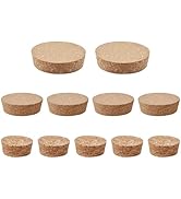 INCREWAY 11pcs Large Size Conical Wine Bottle Stopper Set, Tapered Cork Stoppers, Natural Soft Wo...