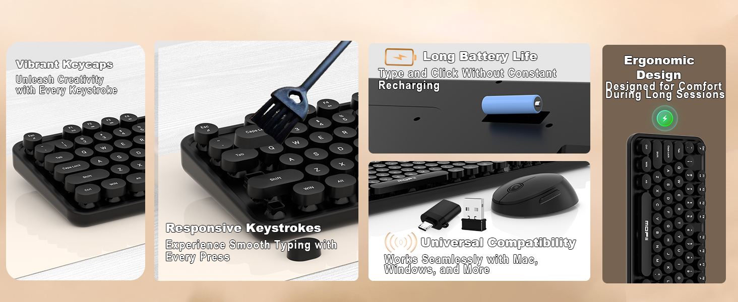 Wireless Keyboard and Mouse Combo