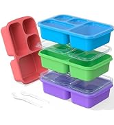 Enstphjoy Bento Lunch Box - 4 Pack, 4-Compartment Meal Prep Containers, Adult Lunch Box, Microwav...