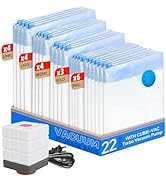 Vacuum Seal Bags for Clothing, 22 Pack Vacuum Storage Bags (4 Jumbo, 4 Large, 4 Medium, 6 Small, ...