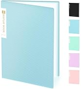 Sooez 30-Pocket Binder with Plastic Sleeves 8.5x11, Heavy Duty Art Portfolio Folder with Clear Sh...