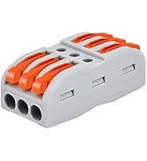 NineLeaf 3 Conductor Compact Connectors Wire Connectors for 3 Circuit Inline Splices-20 Pack