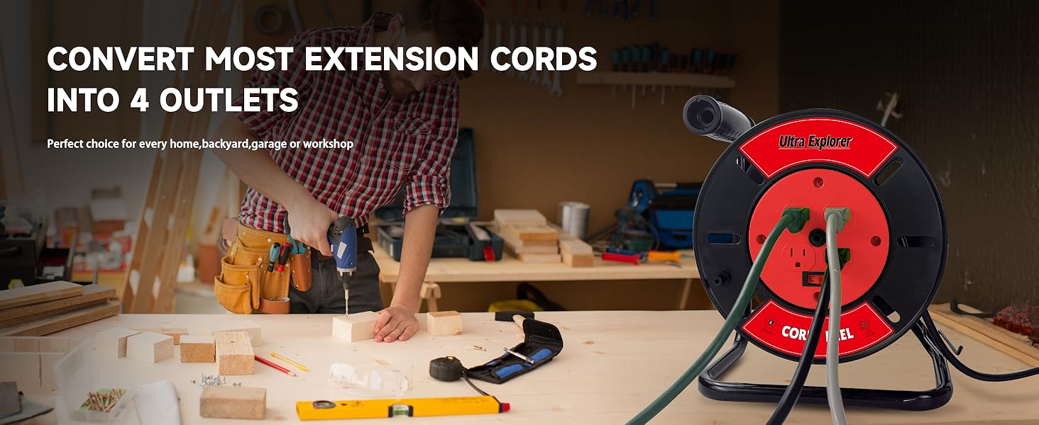 open reel extension cord