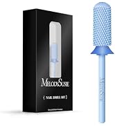 MelodySusie Safety Nail Drill Bits, 3/32'' Smooth Round Top Small Barrel Carbide Bits, Fast Remov...