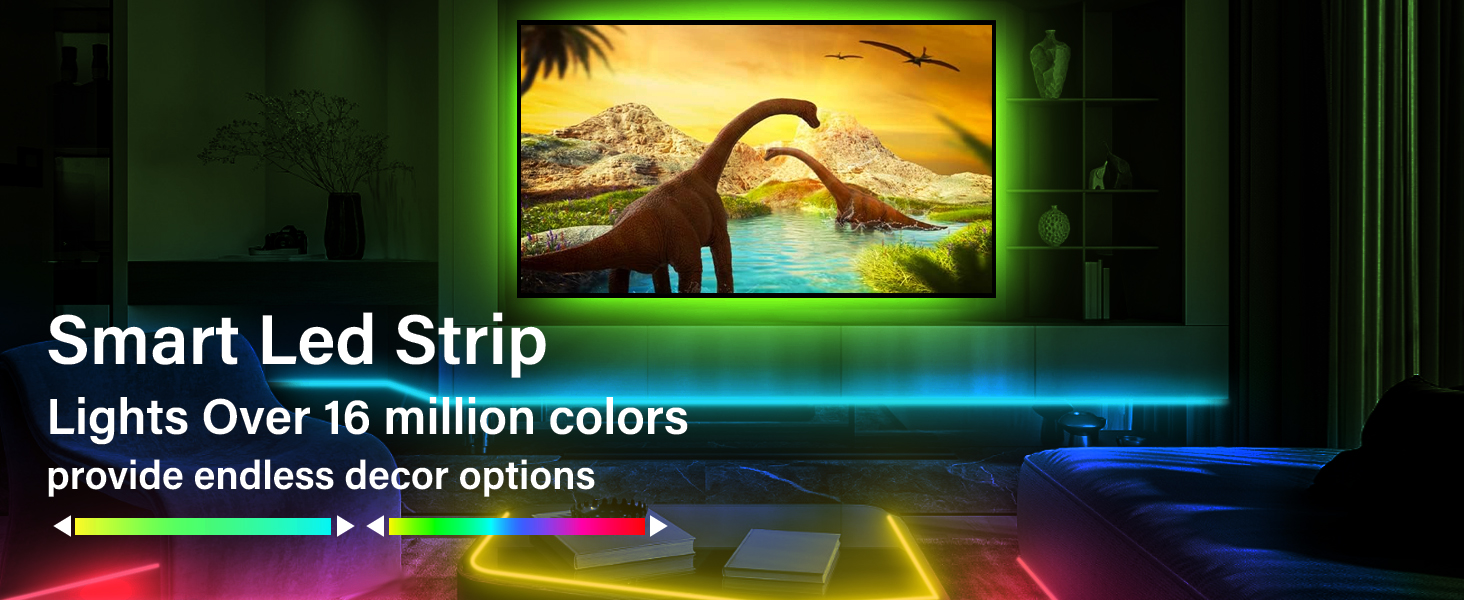 16 million colours of TV backlight provide magical rgb effects